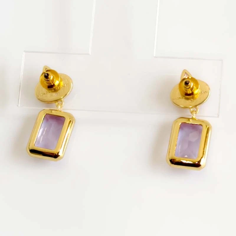 Pendientes colgantes cuadrados de cristal de piedra Mignonne Gavigan para mujer fiesta vacaciones joyería Foto 3 de 4