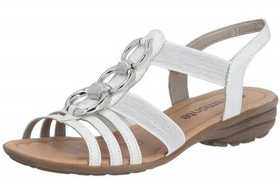 Remonte Damen Sandale Silberweiß R3605-80 Sommer Schuhe
