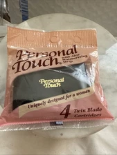 Vintage Schick Personal Touch Razor Cartridge With Aloe Strip 4 Pack Refills