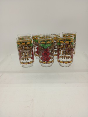 Vintage Libbey Home Made Jelly 1776-1976 12 oz Glasses Set of (7) No Box 