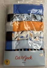 Cat  Jack Boys Briefs, 7 Pack, Size Medium 8, NWT, MSRP 18