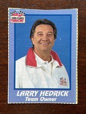 1992 Kellogg's Corn Flakes Racing Larry Hedrick Cereal Box Promo Card