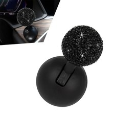 Bling Car Push Start Button Cover, Rhinestone Engine Start Stop Joystick Black