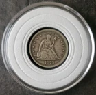 1875 S 20c Seated Liberty Silver Twenty-Cent Coin in a Capsule