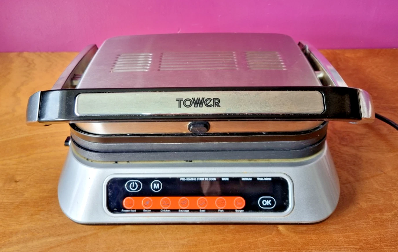 Tower Digital Panini Press Grill Sandwich Maker Non Stick Plates Working
Opens in a new window or ta