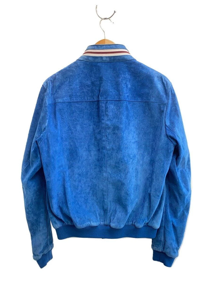 GUCCI Giacca di Pelle Blouson 48 Maiale BLU 354181