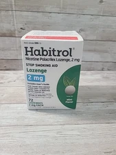 Habitrol Nicotine Lozenges 2 Mg Mint Flavor 72 Count Stop Smoking Aid Exp 01/26