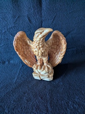 STATUE rapace AIGLE IMPERIAL en résine USA NAPOLEON signé giannetti ETATS UNIS