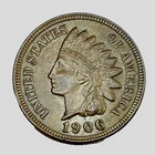 1906 Indian Head Cent 4 Diamonds 1101 Nice Coin