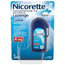 Nicorette 4mg Nicotine Lozenges for Smoking Cessation (Mint) 20 Count. Exp 08/25
