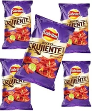 Sabritas Receta Crujiente Flamin Hot (BOX WITH 5 BAGS) 45 grams