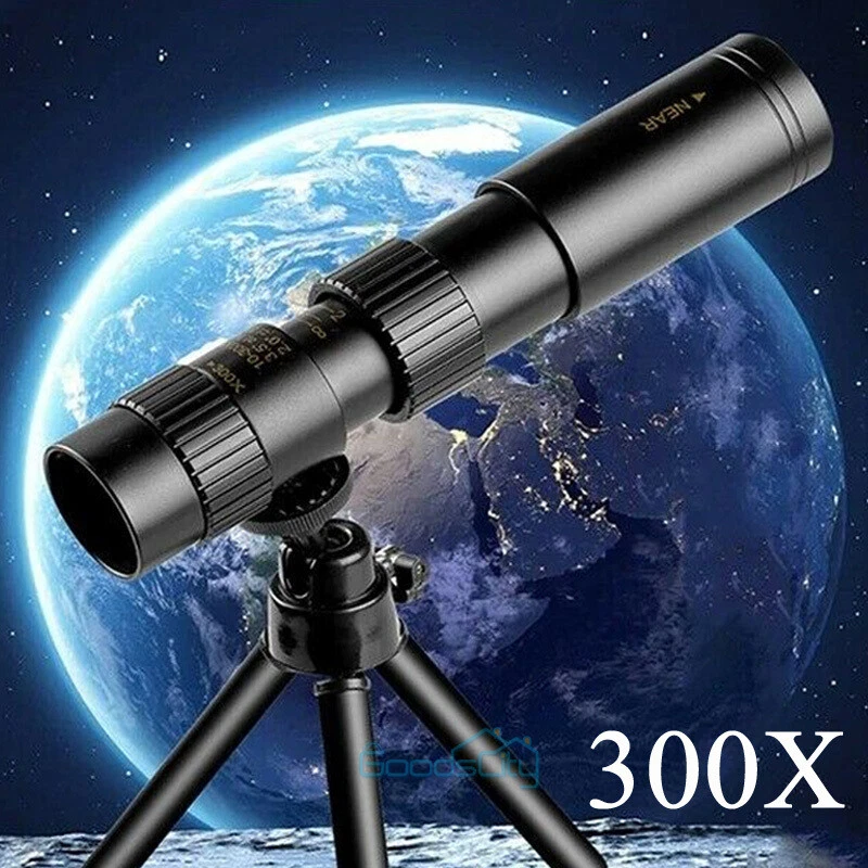 4K 10-300X40mm Zoom HD Lens Monocular Telescope + Tripod +Clip for Phone - Image 2 of 4