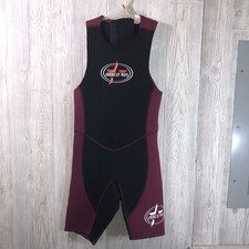American Wave Wetsuit USA MADE No Solvents Sleeveless Back Zip Med Scuba Dive