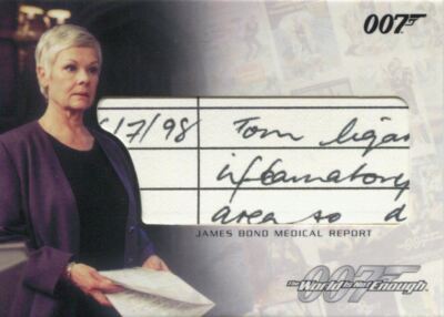 James Bond The Complete Relic Card RC2 James Bond Medical Report [Variante A]