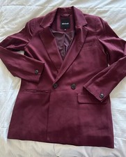 Madewell Brand Caldwell Drapeweave women s Blazer Burgundy Wine Ox Blood XS