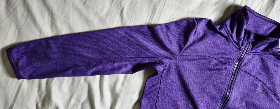 Chaqueta Puma Track Talla Grande Color Púrpura Cremallera Completa Logo Bolsillos Poliéster Foto 3 de 4