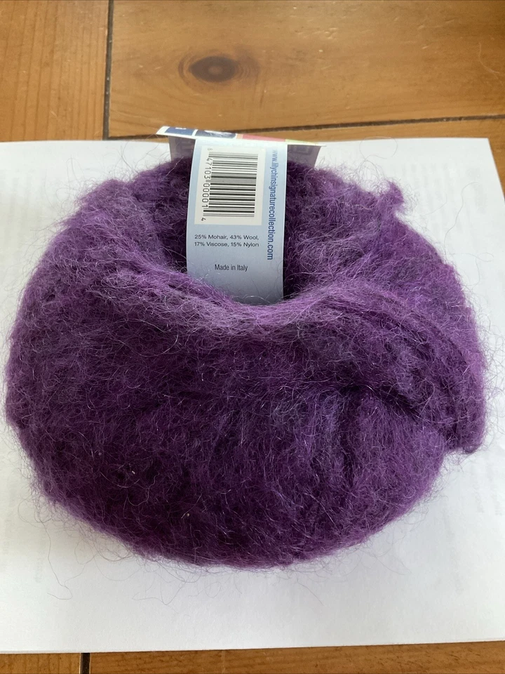 Hilo Lily Chin Tribeca voluminoso nuevo con etiquetas lana mohair viscosa 153 yardas 50 g color 1275 Foto 3 de 4