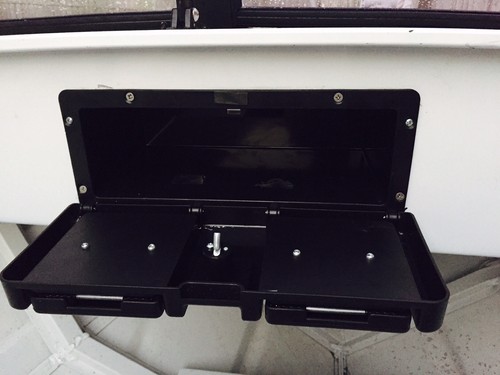 Boat Glove Box Marine Grade Glove Box for Boats With Drink ,Holders NEW Black - Picture 6 of 6