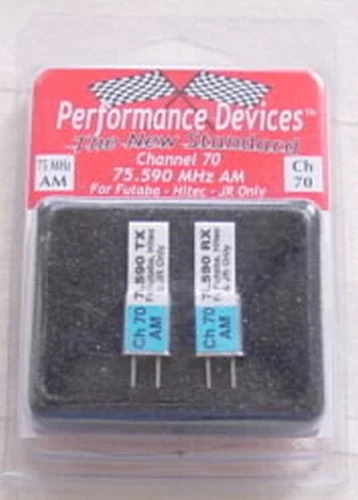 JR/Futaba/Hitec 75Mhz AM Channel 70 Transmitter/Receiver Crystal Set 75.590mhz