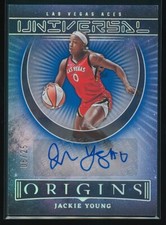 Jackie Young 2023 Panini Origins WNBA Universal Auto Blue /25 #UA-JYG Auto