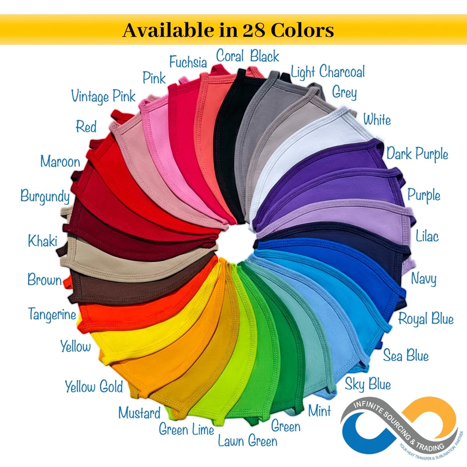 Cotton Face Mask, Reusable Fabric Mask, Blank Cloth Face Mask for Cricut & HTV - Image 3 of 4