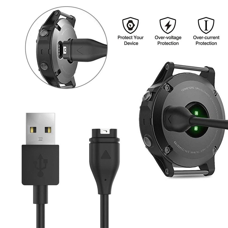 Cargador USB para Garmin Vivoactive 3 Fenix 5/5S/5X Vivosport Cable de Carga Cable Foto 2 de 4