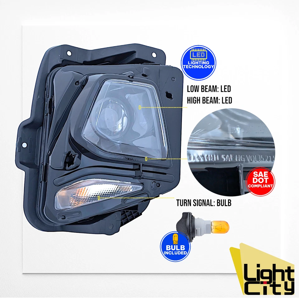 [LED COMPLETO] Para Chevy Blazer 2019-2022 Proyector Pasajero Conjunto Faro Derecha Foto 2 de 4
