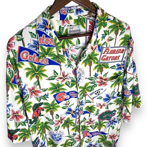 Florida Gators Shirt XXL Reyn Spooner Button Up Hawaiian Camp Rayon Vintage - Picture 2 of 6