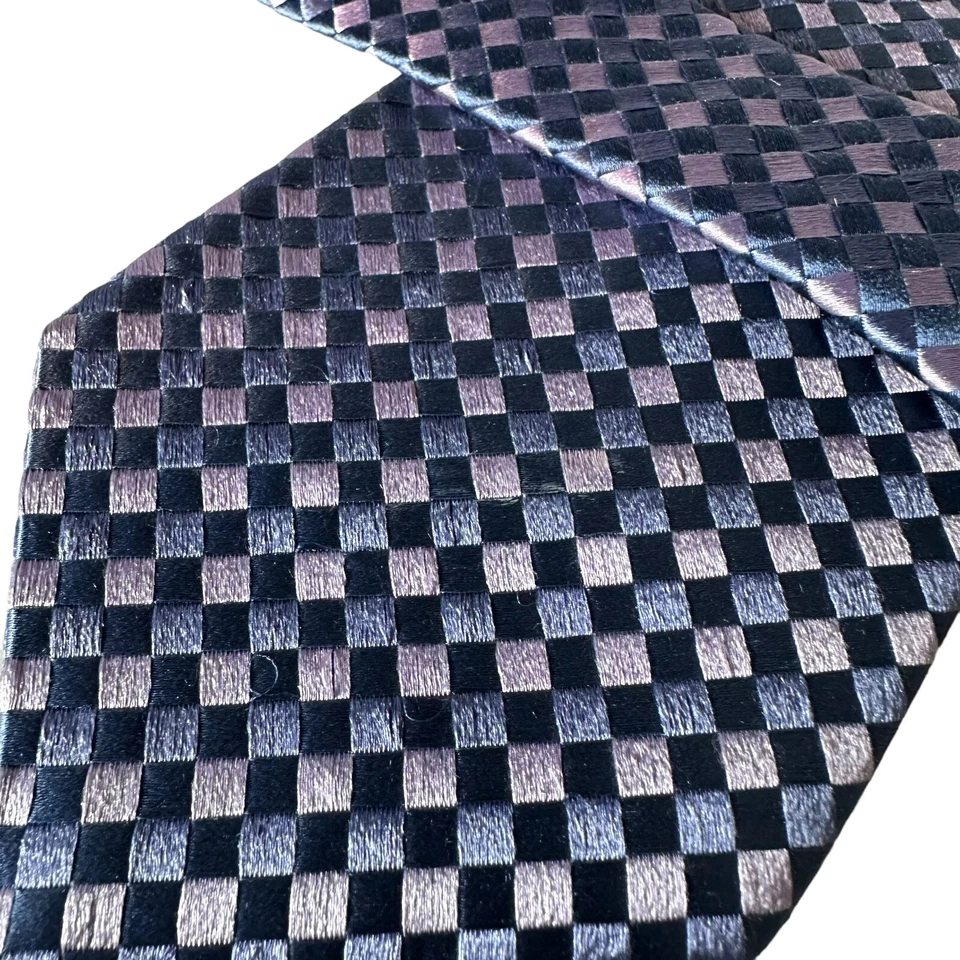 Corbata para hombre TED BAKER London azul corbata patrón tejido diamante 100 % seda EE. UU. Foto 2 de 4