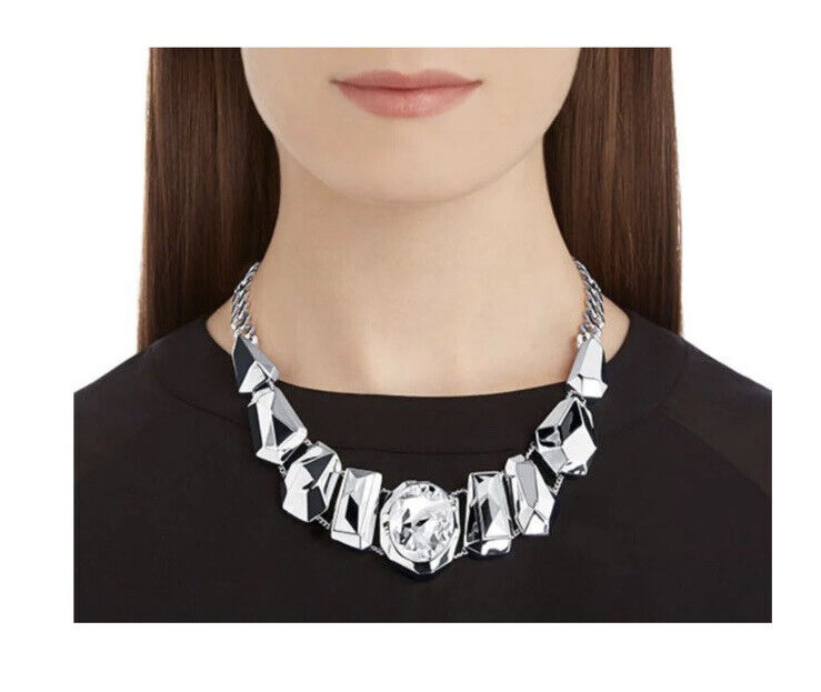 NIB Swarovski Atelier Jean Paul Gaultier Large Crystals Chain Necklace  #5243747