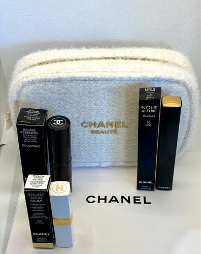 Chanel Makeup Set Holiday Christmas Gift Set Limited Edition Mascara Baume Pouch - Picture 2 of 8