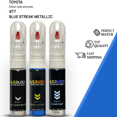 for TOYOTA 8T7 BLUE STREAK METALLIC Touch Up Paint Scratch Repair Remove Kit Set