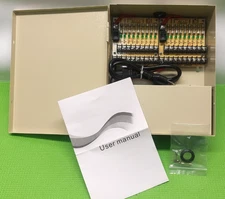 AT1212A-D18 18 Port 12V DC 12 Amp CCTV Camera Power Supply Box – Fuse Protected