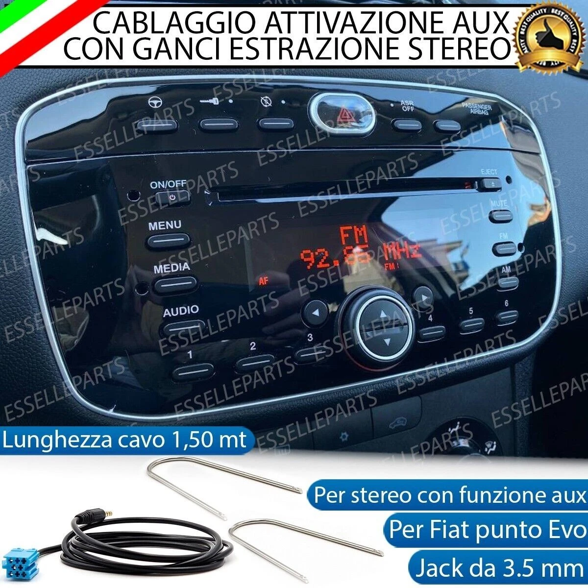 Cavo Adattatore AUX 3.5 Mm VGEBY Per Mercedes W203 Classe C E Altri Modelli – Plug And Play, Lunghezza 151 Cm, Connettore 12 Pin - 4
