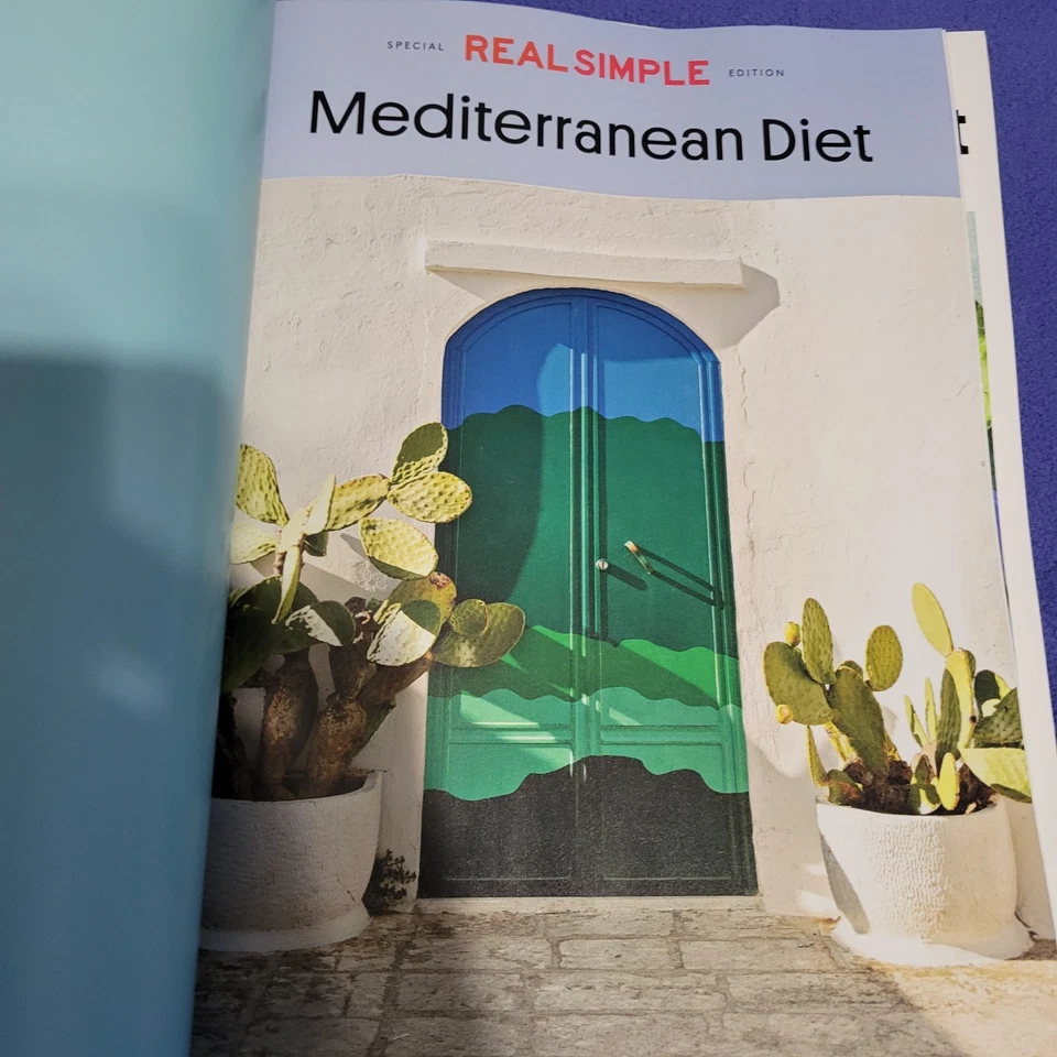Mediterranean Diet: Real Simple Magazine 2025 ~ Slow Down Eat Better Less Stress - Image 2 of 4