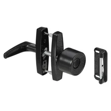 Black Universal Knob Latch For Screen And Storm Doors Durable Zinc Construction