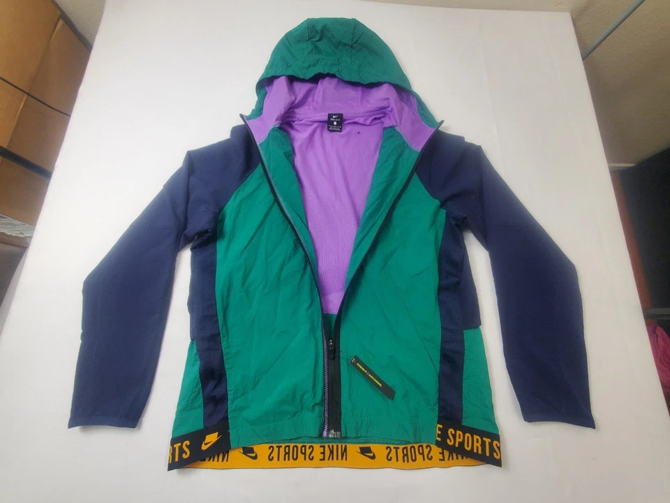 Chaqueta Nike Hombre Grande Azul Turquesa Púrpura Manga Larga Cremallera Completa Dri-Fit Nueva Con Etiquetas Foto 4 de 4