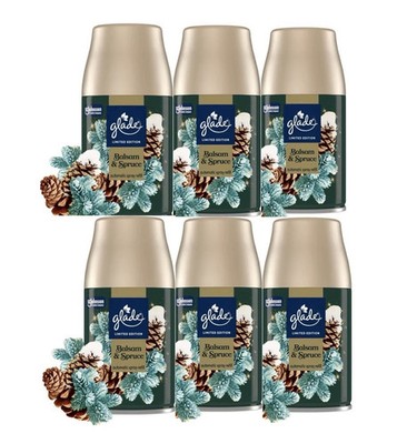 6 Glade Balsam And Spruce Automatic Air-Freshener Refill Spray Limited Edition