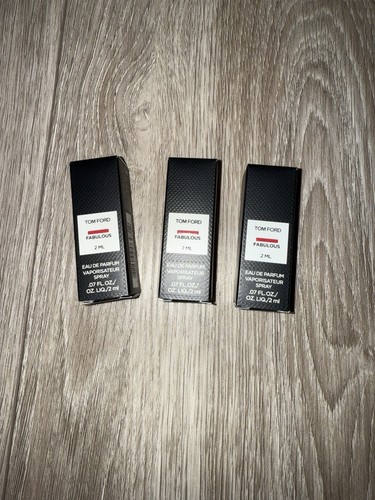LOTS OF 3 IN BOX TOM FORD FABULOUS EAU DE PARDUM SPRAY, 0.07 FL OZ / 2 ML EACH