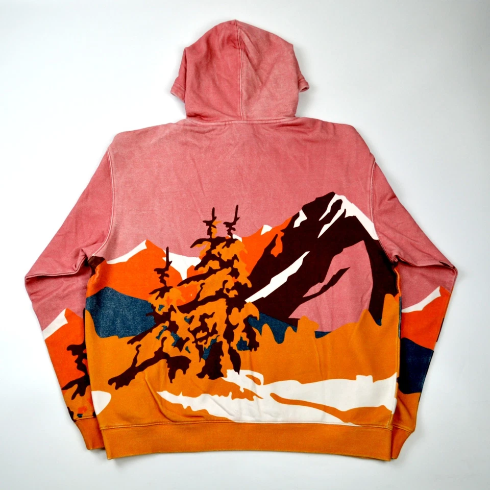 Sudadera con Capucha Kith Treats Campfire Para Hombre XLarge Rosa Pullover Algodón Elástico FW21 Foto 4 de 4