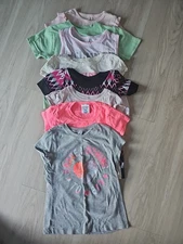 Girls Size 5/6 Short Sleeve Shirts Lot Of  8 Mixed Brands