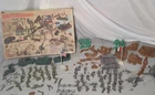 Vintage 1960's LOUIS  MARX BATTLEGROUND WWII PLAY SET with BOX