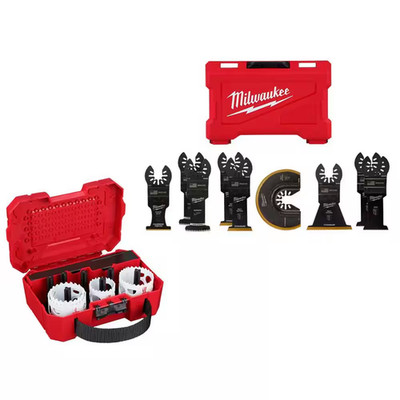 Milwaukee Hole Dozer Bi Metal Hole Saw Kit with Oscillating Multi Tool Blade Kit