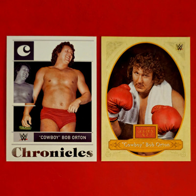 Cowboy Bob Orton 2022 Panini Chronicles + 2023 PaniniChronicles WWE 2 Card Lot