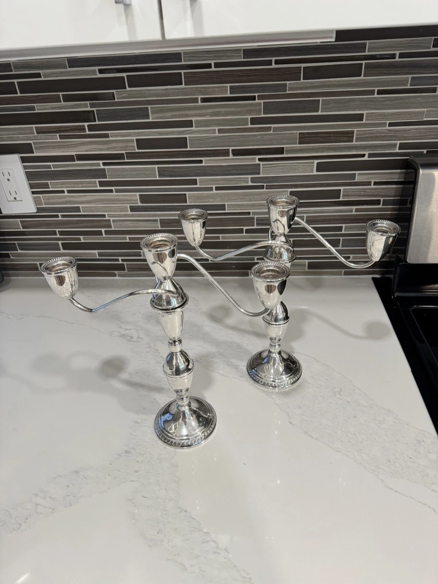 Duchin Creation In Antique Us Sterling Silver Candlesticks