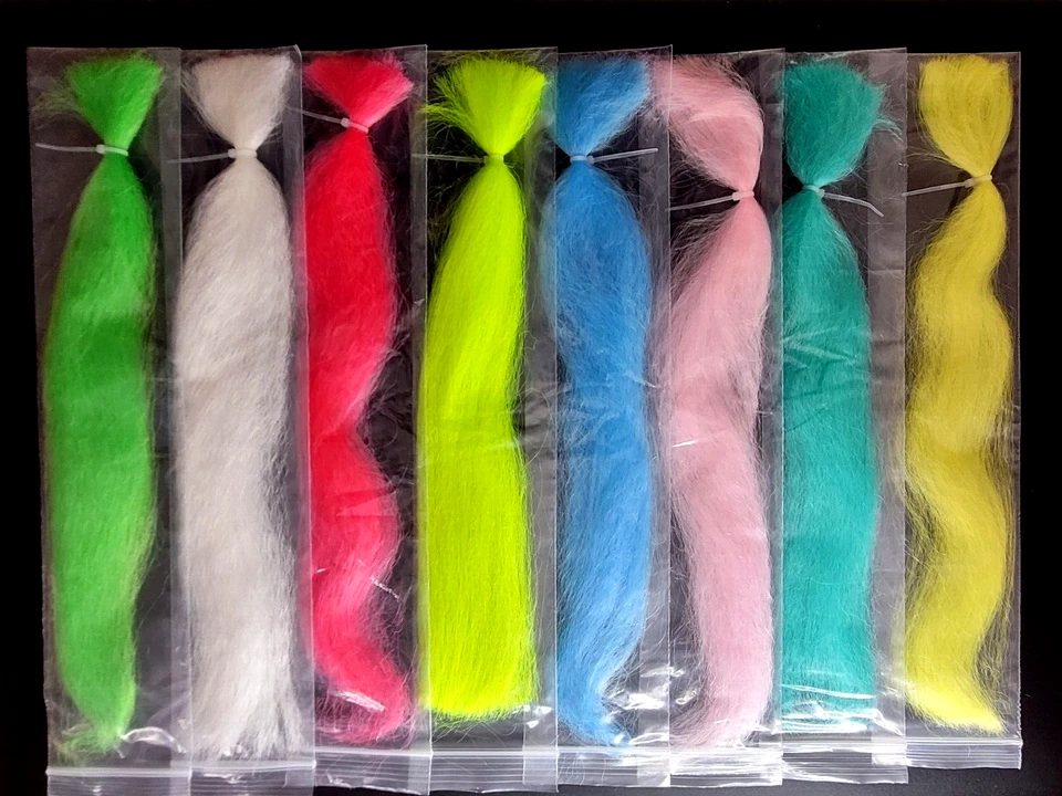BIG HIT FLY CO. SEA FIBERS - GLOW IN THE DARK - 9 COLORS - Fly Tying Materials - 12 inch - NEW!