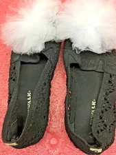 FT2 Girls Airwalk Air Walk size 7 1/2 dance shoes black breathable 