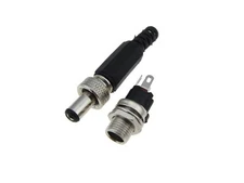 5.5mm x 2.1mm 5.5/2.1 DC Power Barrel Plug Jack w/ Lock Cap Panel Mount