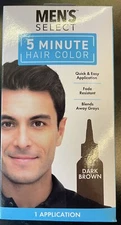 6pk  Men's Select Hair Color  Dye 5 minute Dark Brown