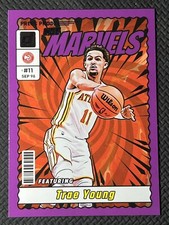 2023-24 Panini Donruss Trae Young Net Marvels Purple Press Proof #18 Atl. Hawks